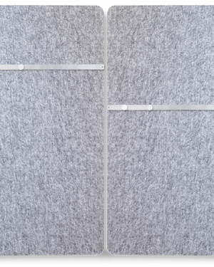 Absorber-Wandelement PET R Doppelplatte Hochformat mit Schiene und Magneten