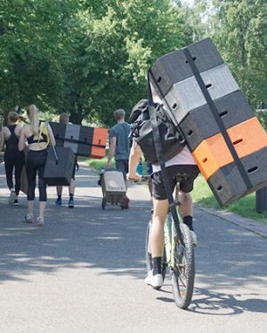 Xbrick Transport mit Gurt